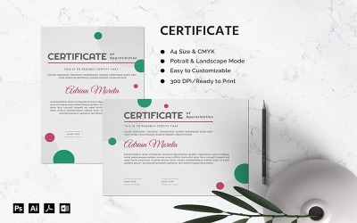 Adrian Moreta - modelo de certificado