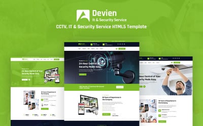 Devien - CCTV, BT ve Güvenlik Hizmeti Duyarlı HTML5 Web Sitesi Şablonu
