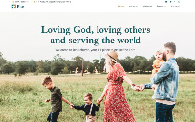 Free Rise - Duyarlı Kilise Web Sitesi Şablonu