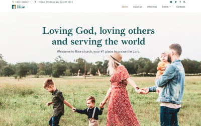 Free Rise - Plantilla de sitio web de iglesia receptiva