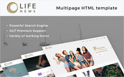 Modelo de site gratuito Life News