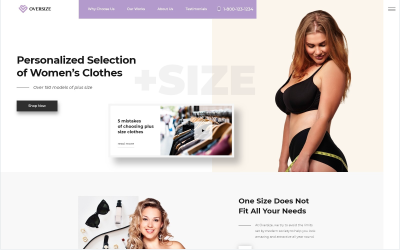 Oversize - Modelo de página inicial em HTML do Fashion One Page Free Clean Bootstrap