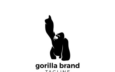 Logotipo de gorila - Logotipo de Harambe - Plantilla de logotipo de gorila