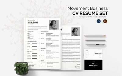Movement Business CV CV do druku szablony