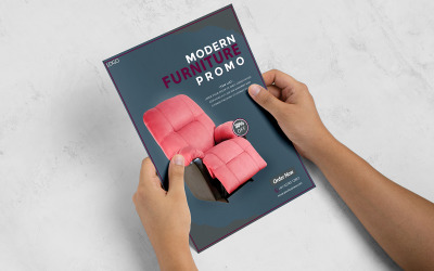 Plantilla de identidad corporativa de venta de folletos de muebles