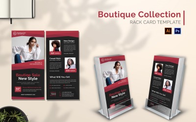 Brochure de cartes de support de collection Boutique