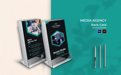 Brochure della carta rack dell&amp;#39;agenzia di social media