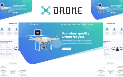 Drone - Modelo HTML5 da página de destino do produto