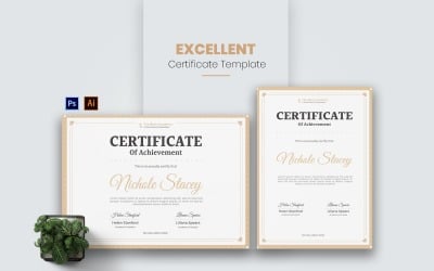 Excellent Academy Certificate template
