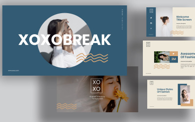 Xoxo Lookbook Powerpoint-sjablonen