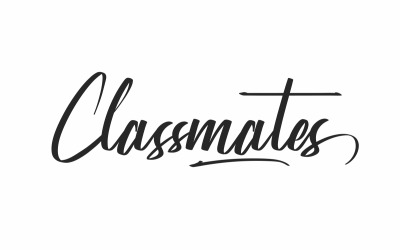 Classmates Handmade Calligraphy Font