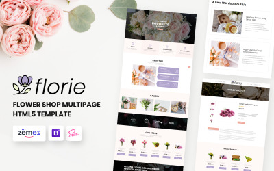 Florie - modelo HTML5 de loja de flores
