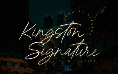 Kingston Signature - fontes de script elegantes