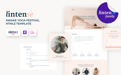 Lintense Yoga - Sjabloon voor bestemmingspagina voor evenementen