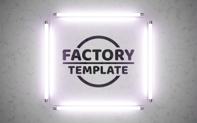 Logo wewnątrz 4 lamp - makieta produktu