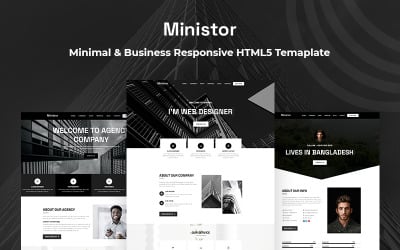 Ministor - minimalny i biznesowy responsywny szablon strony internetowej HTML5