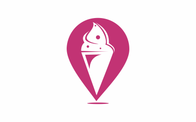 Modèle de logo de point de glace alimentaire