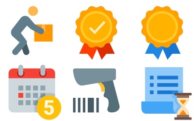 Електронна комерція Icon Pack у кольоровому стилі