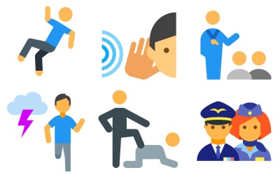 Mensen Icon Pack in kleurstijl