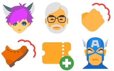 Pacchetto di icone del cinema in stile colore