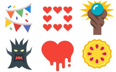 Vakantie Icon Pack in kleurstijl