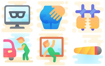 Crime Icon Pack im niedlichen Clipart-Stil