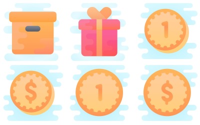 Ecommerce Icon Pack in Cute Clipart Style