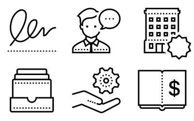 Business Icon Pack in Dotted Style