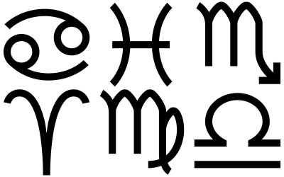 Astrologie-Symbol-Packung im Eiscreme-Stil