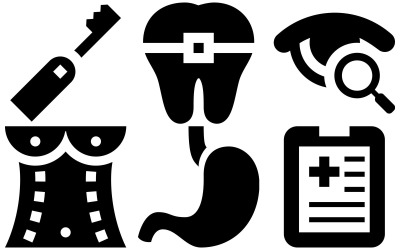 Healthcare Icon Pack im Eiscremestil