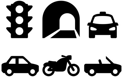 Transport Icon Pack im Ice Cream Style