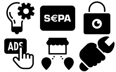 Business Icon Pack i iOS-fylld stil