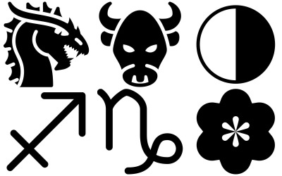 İOS Dolgulu Stilde Astroloji Simge Paketi
