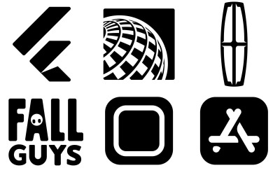 Logos ikonpaket i iOS-fylld stil