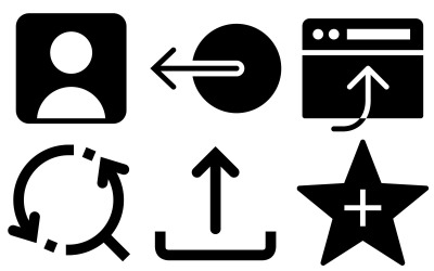Pack d'icônes d'interface utilisateur dans le style rempli iOS