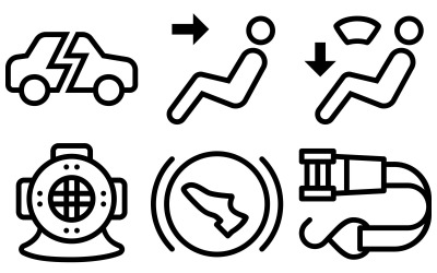 Pack d'icônes de transport dans le style iOS