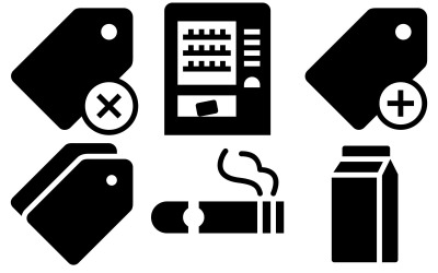 Shopping Icon Pack in iOS Filled Style