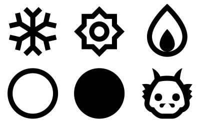 Ana Hatları Belirtilen Malzemede Astroloji Simge Paketi
