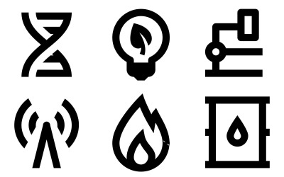Industrie Icon Pack in materiaal geschetste stijl