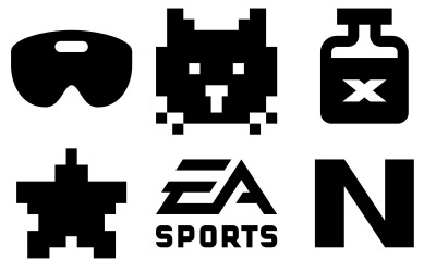 Paquete de iconos de juegos en estilo relleno de material