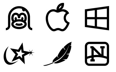 Betriebssystem-Symbolpaket im Windows 10-Stil