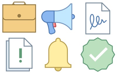 Business Icon Pack in stile ufficio