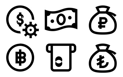 Finance Icon Pack no estilo Windows 10