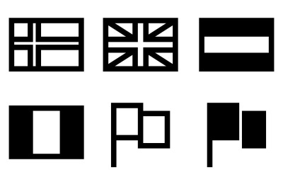 Flags Icon Pack no estilo do Windows 10