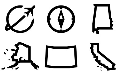 Paquete de iconos de mapas en estilo Windows 10