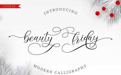 Beauty Friday moderne scriptlettertypen