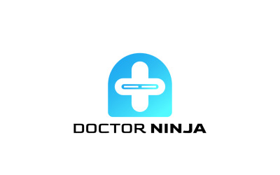 Läkare Ninja logotyp designmall