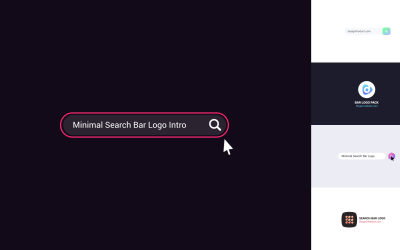 Minimal Search Bar Logo Intro After Effects Template