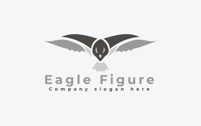 Modèle de logo de figure d&amp;#39;aigle