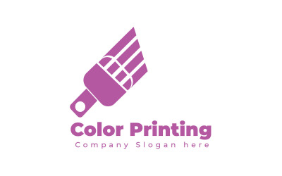 Modello di logo di stampa a colori